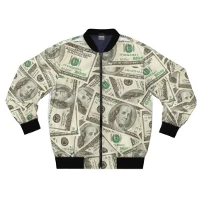 100 Dollar Bills Bomber Jacket - Money, Benjamins, USA