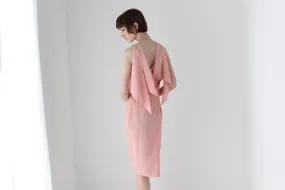 2000s Jil Sander Pastel Silk Shift w/ Draped Back