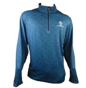 Ahead Mens The Open 148th Portrush Golf 1/4 Zip Mid Layer Heringbone Pattern AM09