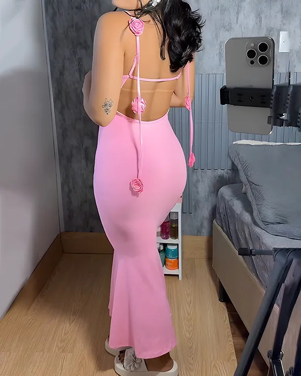 Backless Bodycon Slip Long Dress