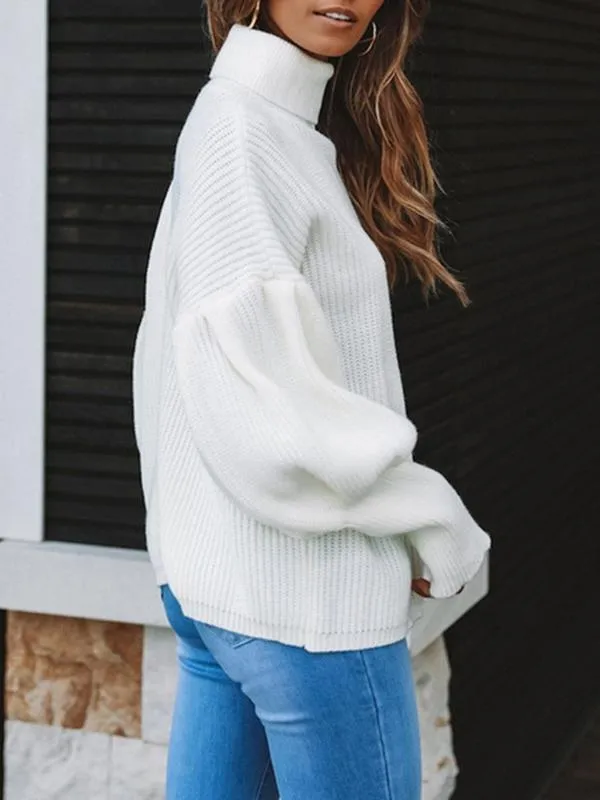 Balloon Sleeve Christmas Sweater