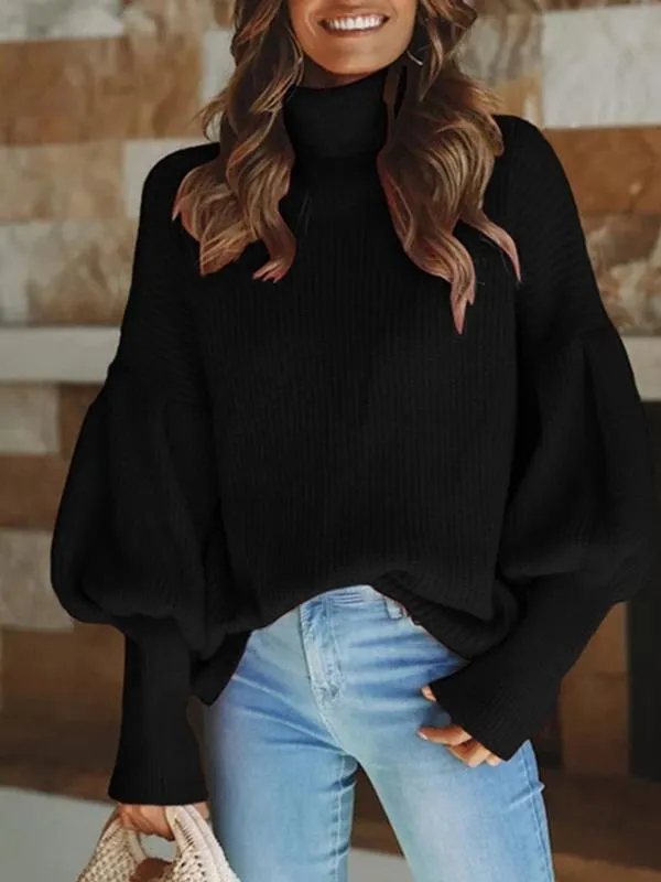 Balloon Sleeve Christmas Sweater