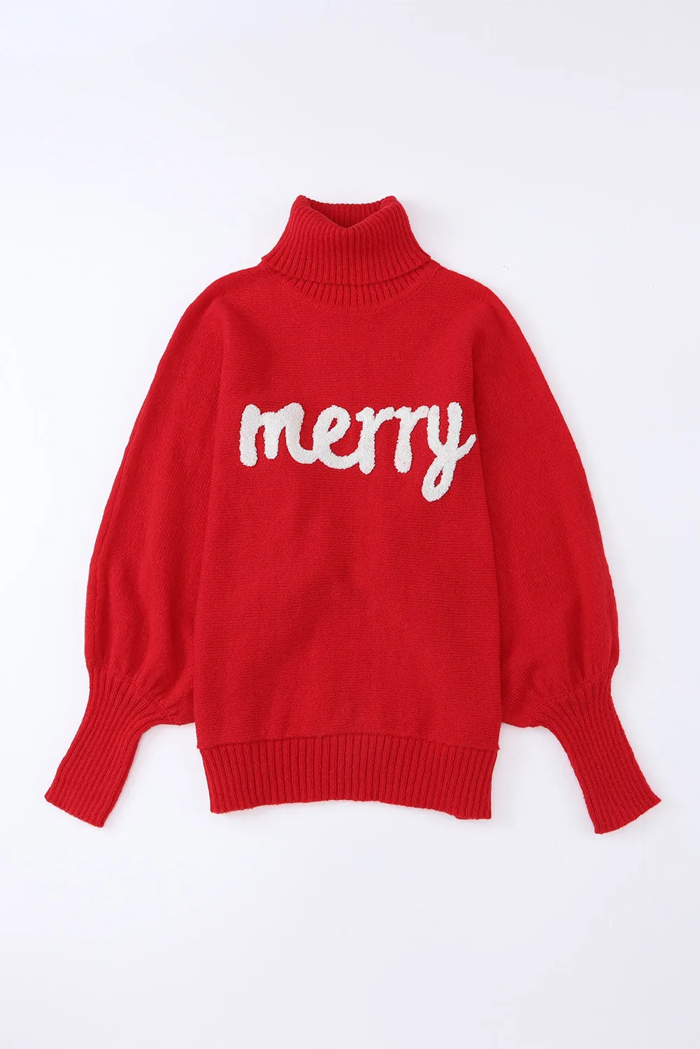 Balloon Sleeve Christmas Sweater