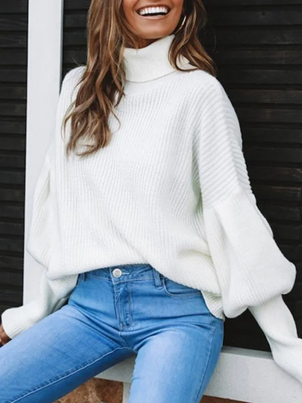 Balloon Sleeve Christmas Sweater