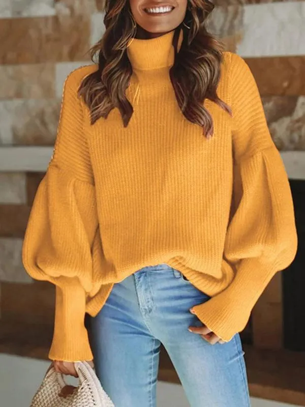Balloon Sleeve Christmas Sweater