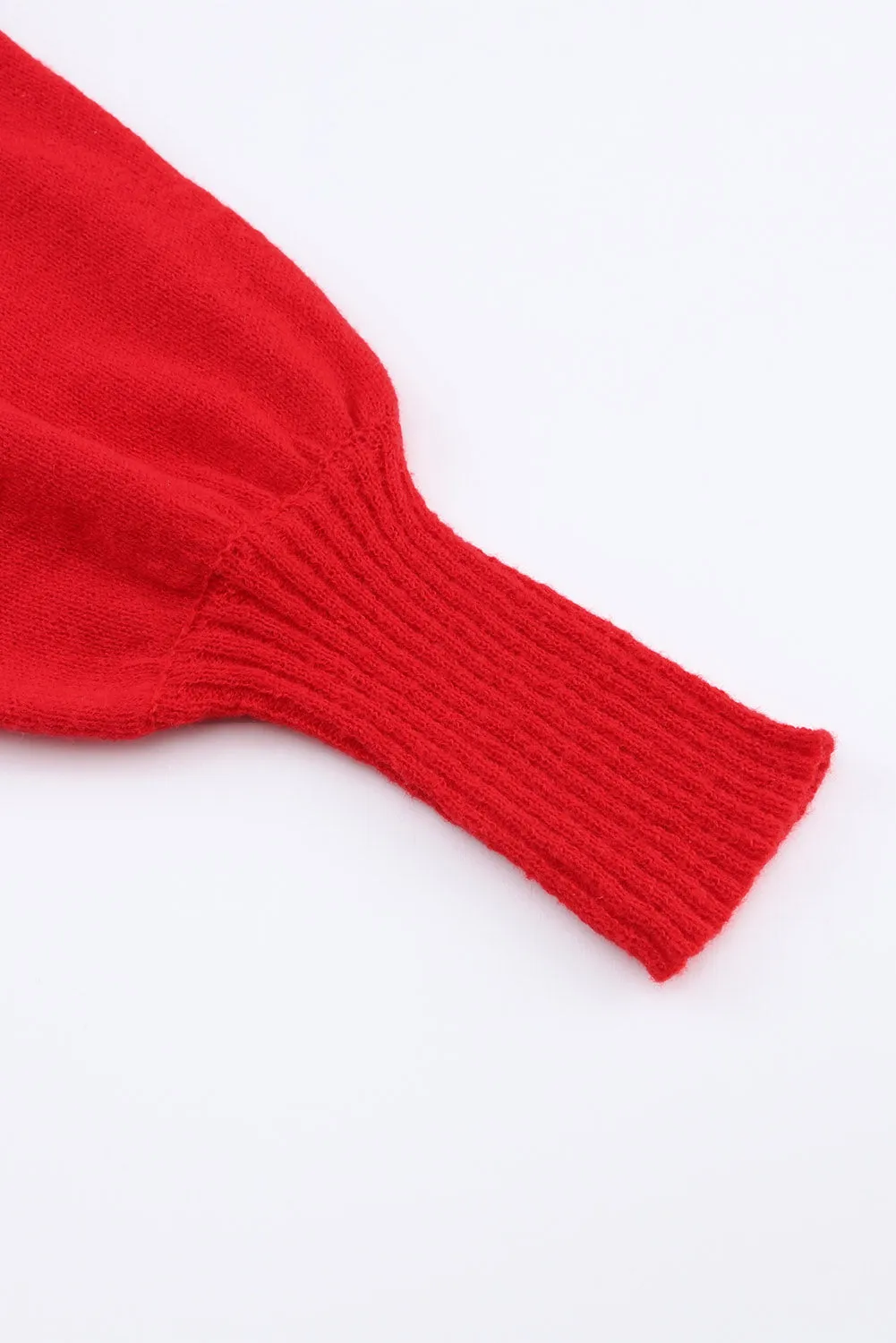 Balloon Sleeve Christmas Sweater