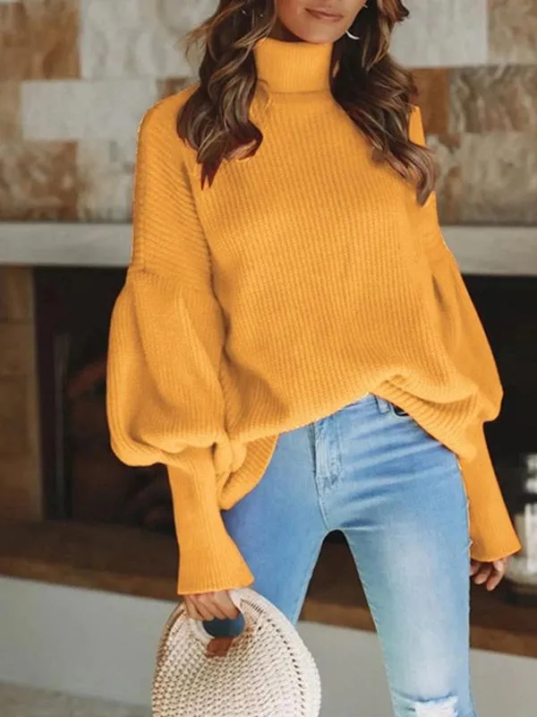 Balloon Sleeve Christmas Sweater