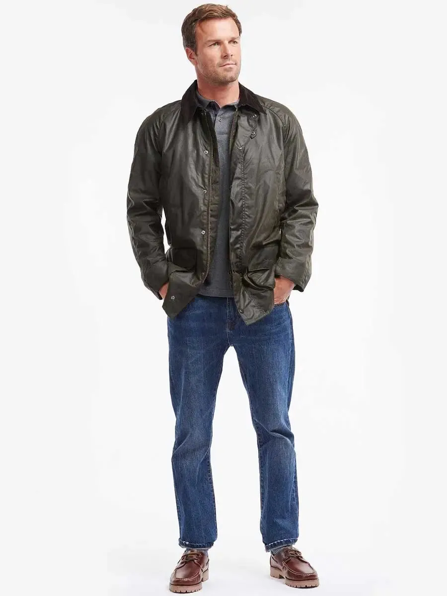 BARBOUR Bristol Wax Jacket - Mens - Olive