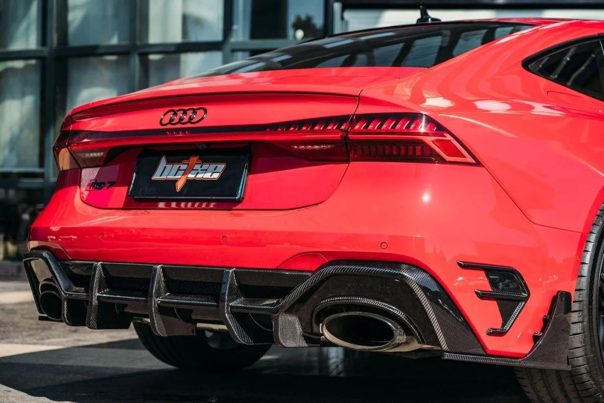 BCTXE Carbon Fiber Rear Bumper Canards for Audi RS7 C8 2020-ON