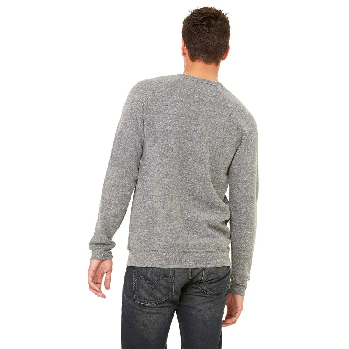 Bella   Canvas Unisex Grey Triblend Sponge Fleece Crew Neck Sweatshirt