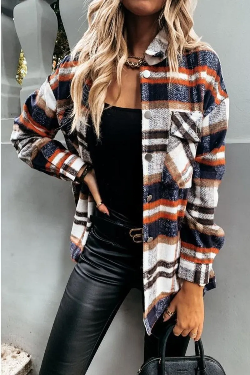 Blue Mix Plaid Shacket