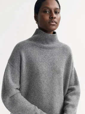 Boyfriend Turtleneck in Grey