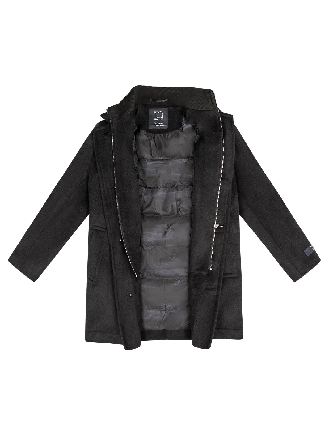 Boy's Orlando Wool Three Quarter Down Coat