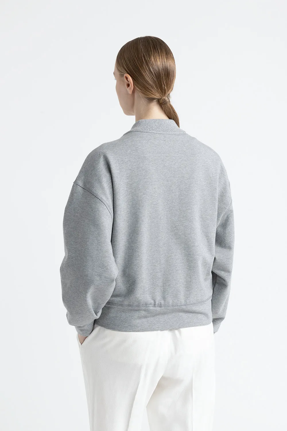 Brushed stretch cotton sweatshirt