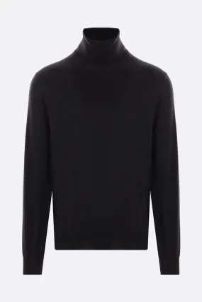 Cashmere-Silk Ribbed Turtleneck Sweater