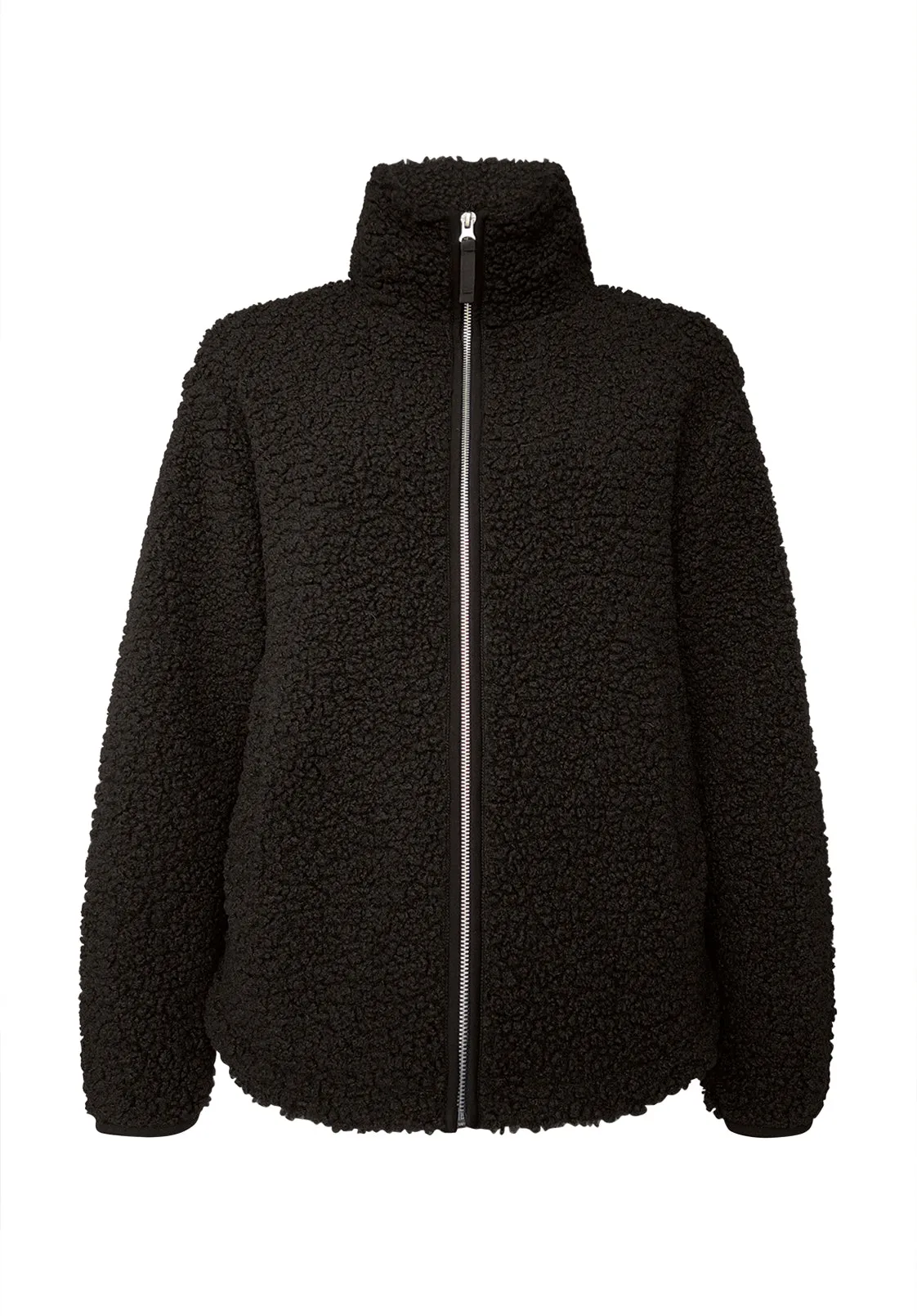 Caterina Women's Full Zip Sherpa Jacket, Black - JK0015F
