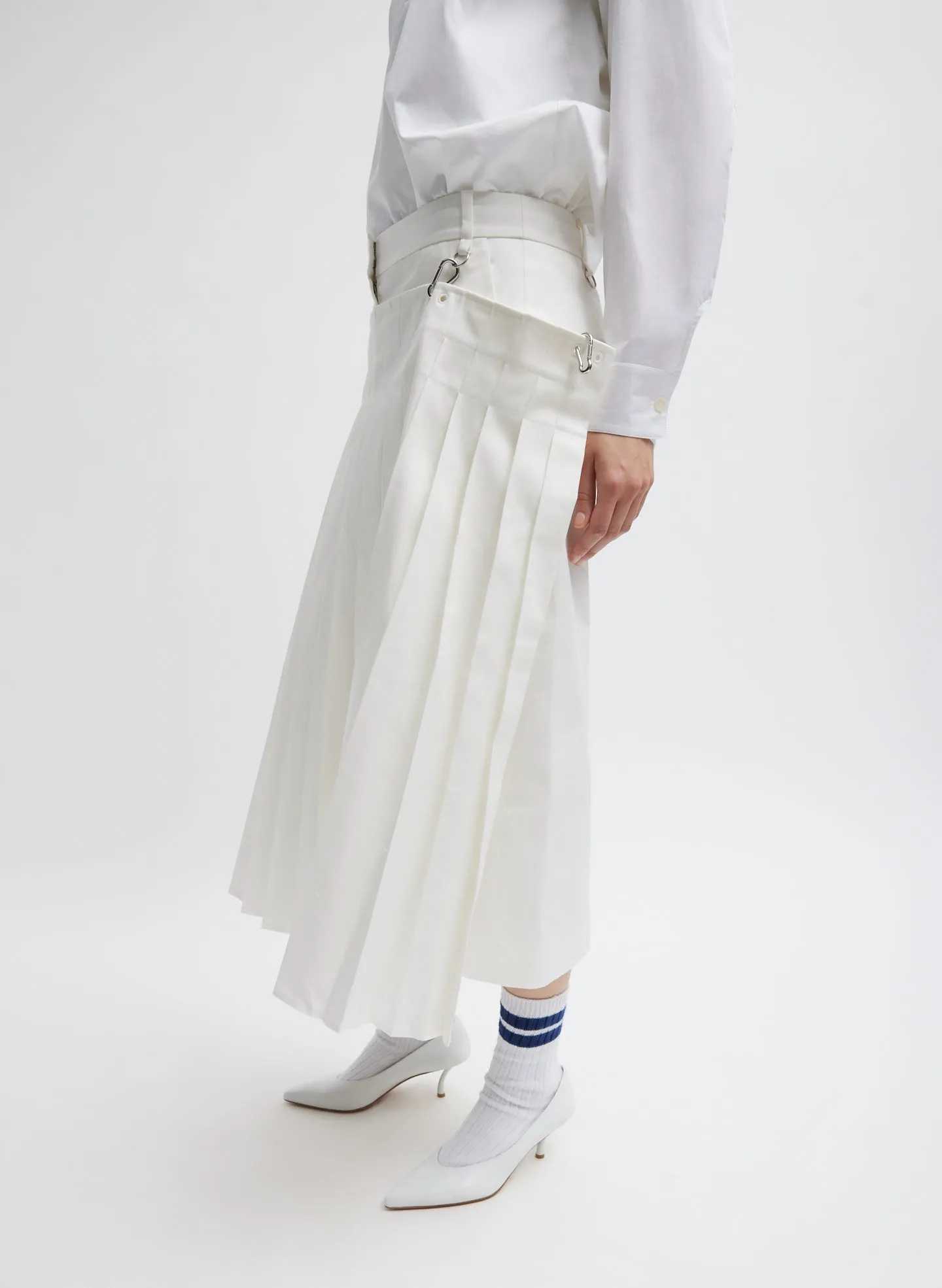 Chino Convertible Pleated Skirt