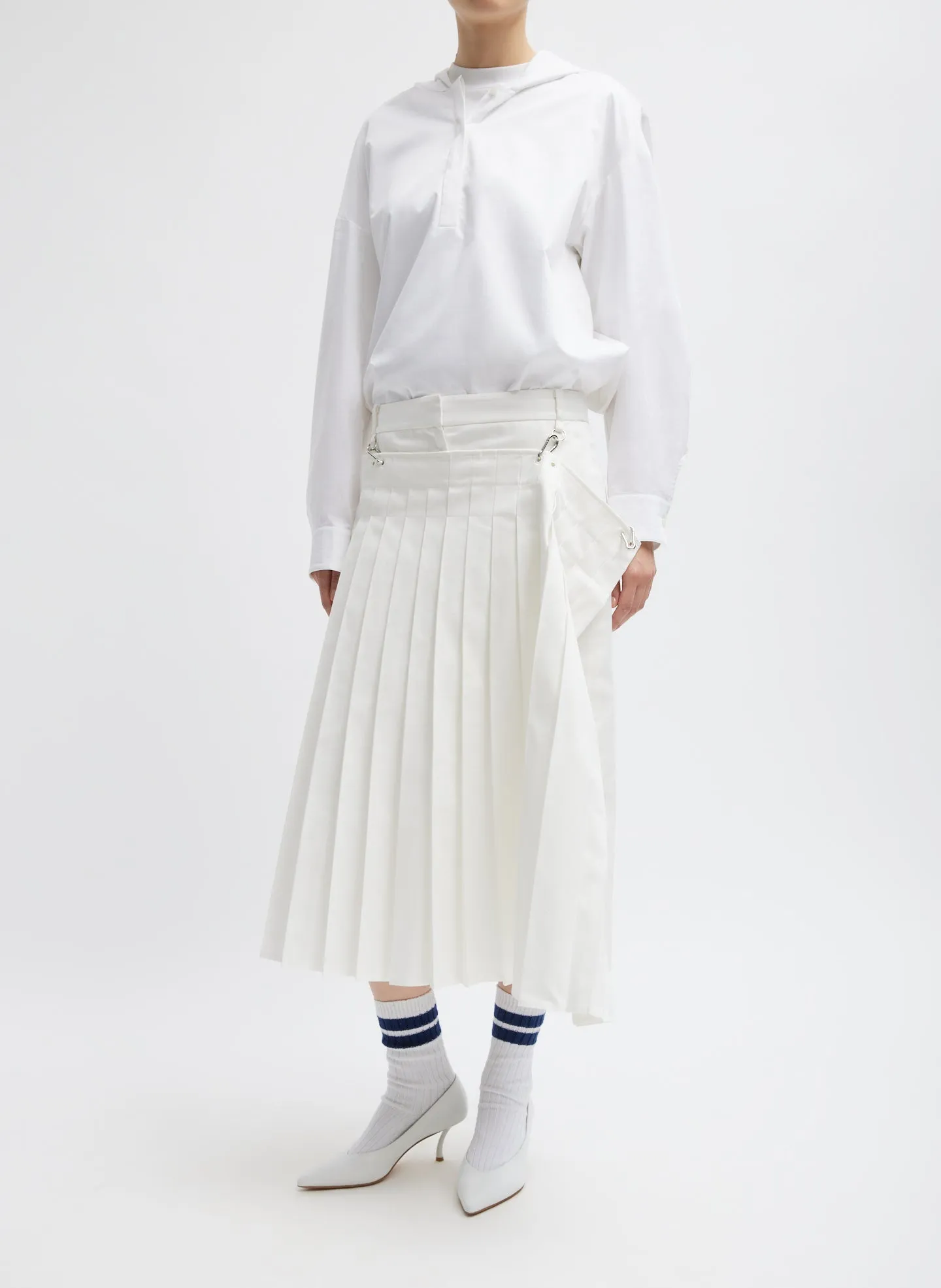 Chino Convertible Pleated Skirt