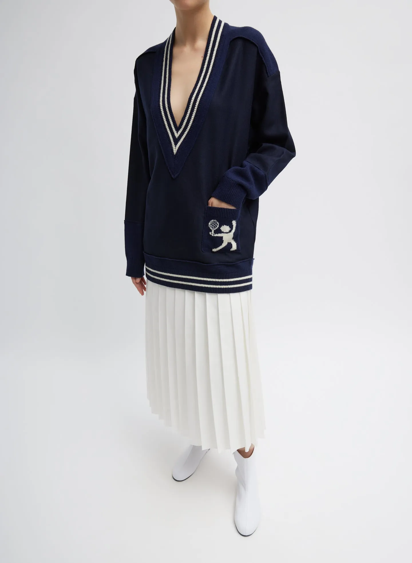 Chino Convertible Pleated Skirt