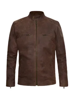 CHRIS EVANS Vintage Nubuck Leather Jacket