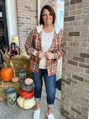 Copper Plaid Shacket