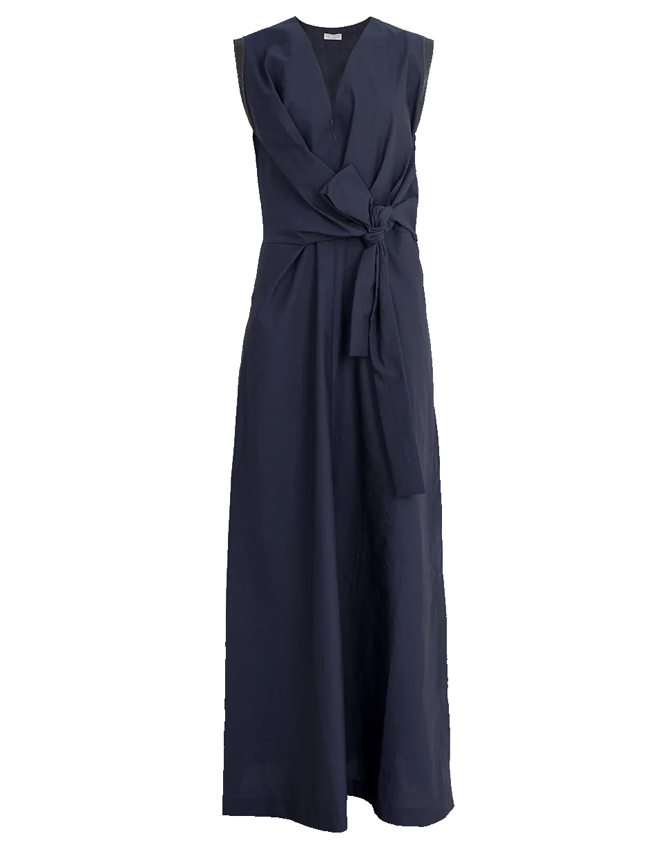 Crinkle Wrap Maxi Dress
