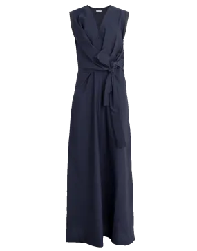 Crinkle Wrap Maxi Dress