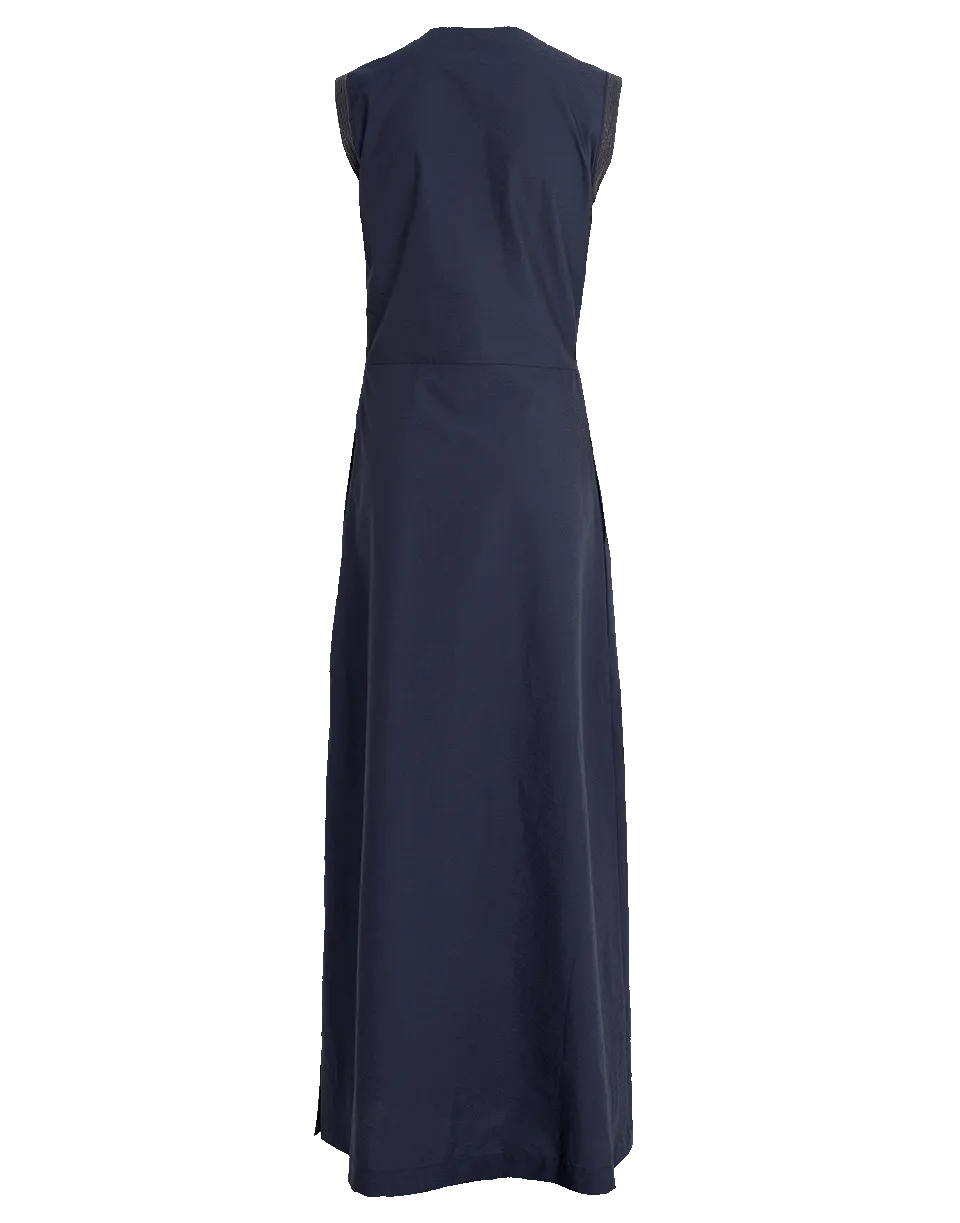 Crinkle Wrap Maxi Dress