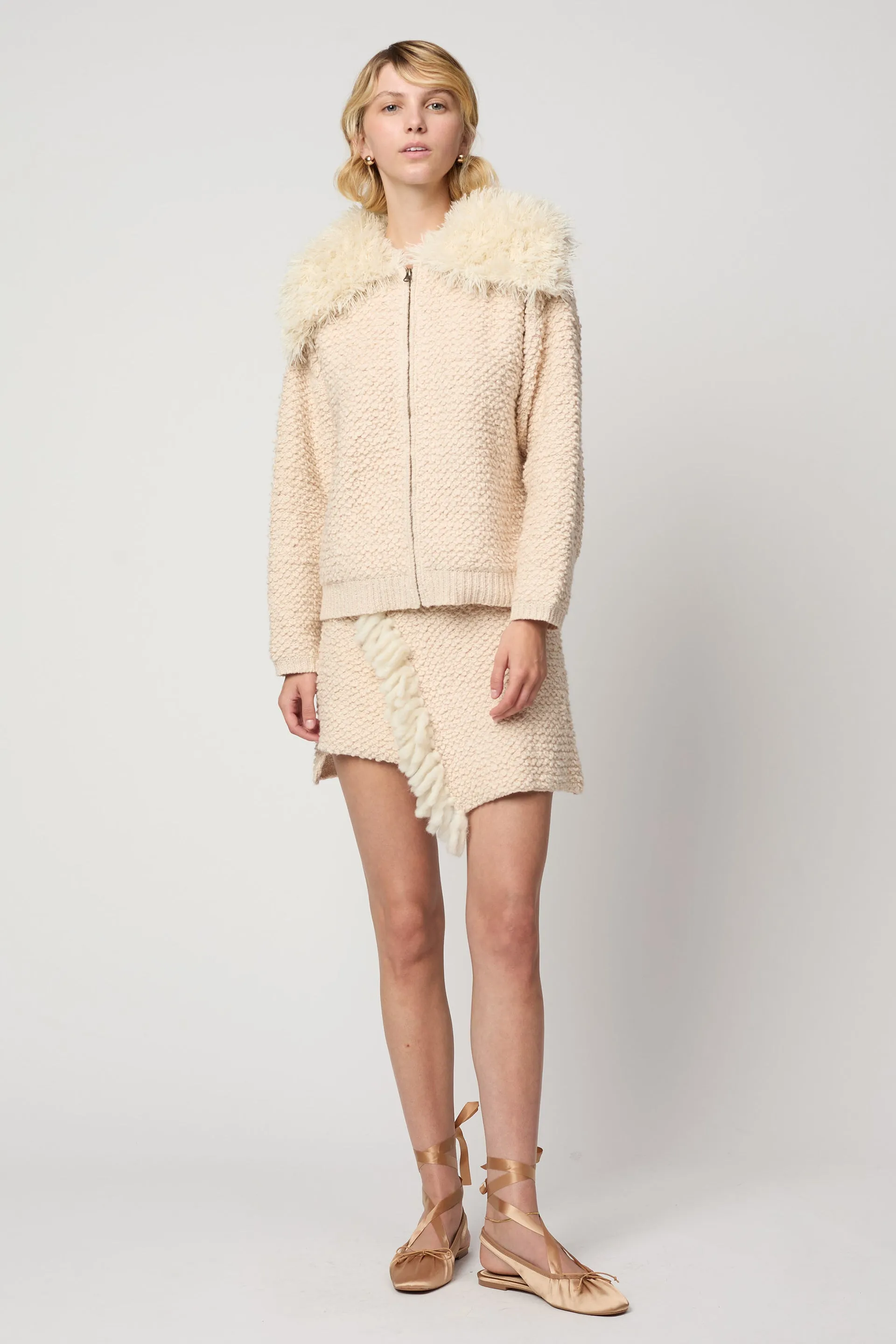 CROPPED BOMBER CARDIGAN