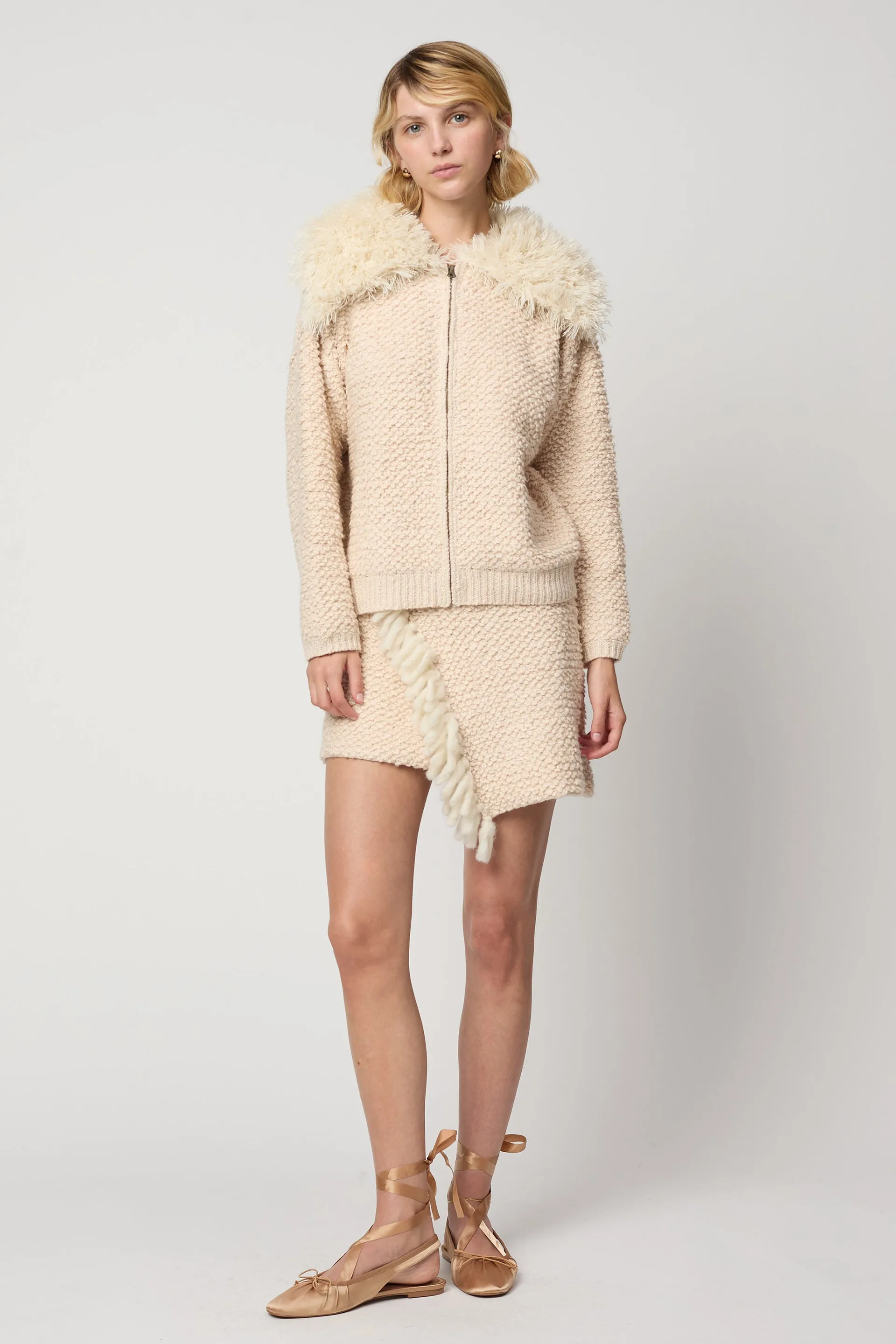 CROPPED BOMBER CARDIGAN