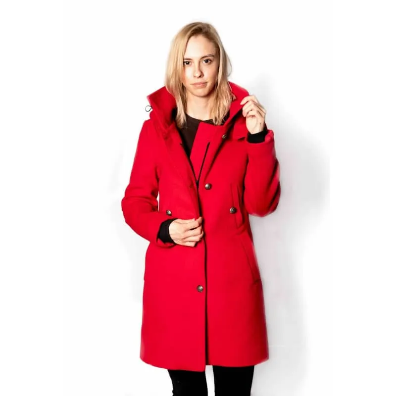 Desloups Women's Classic Wool Fitted Coat
