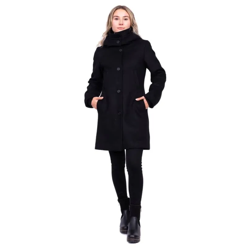 Desloups Women's Classic Wool Fitted Coat