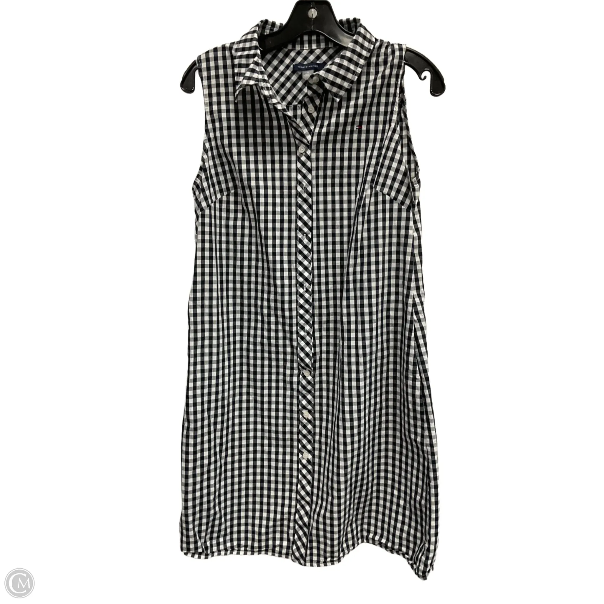 Dress Casual Midi By Tommy Hilfiger In Checkered Pattern, Size: M