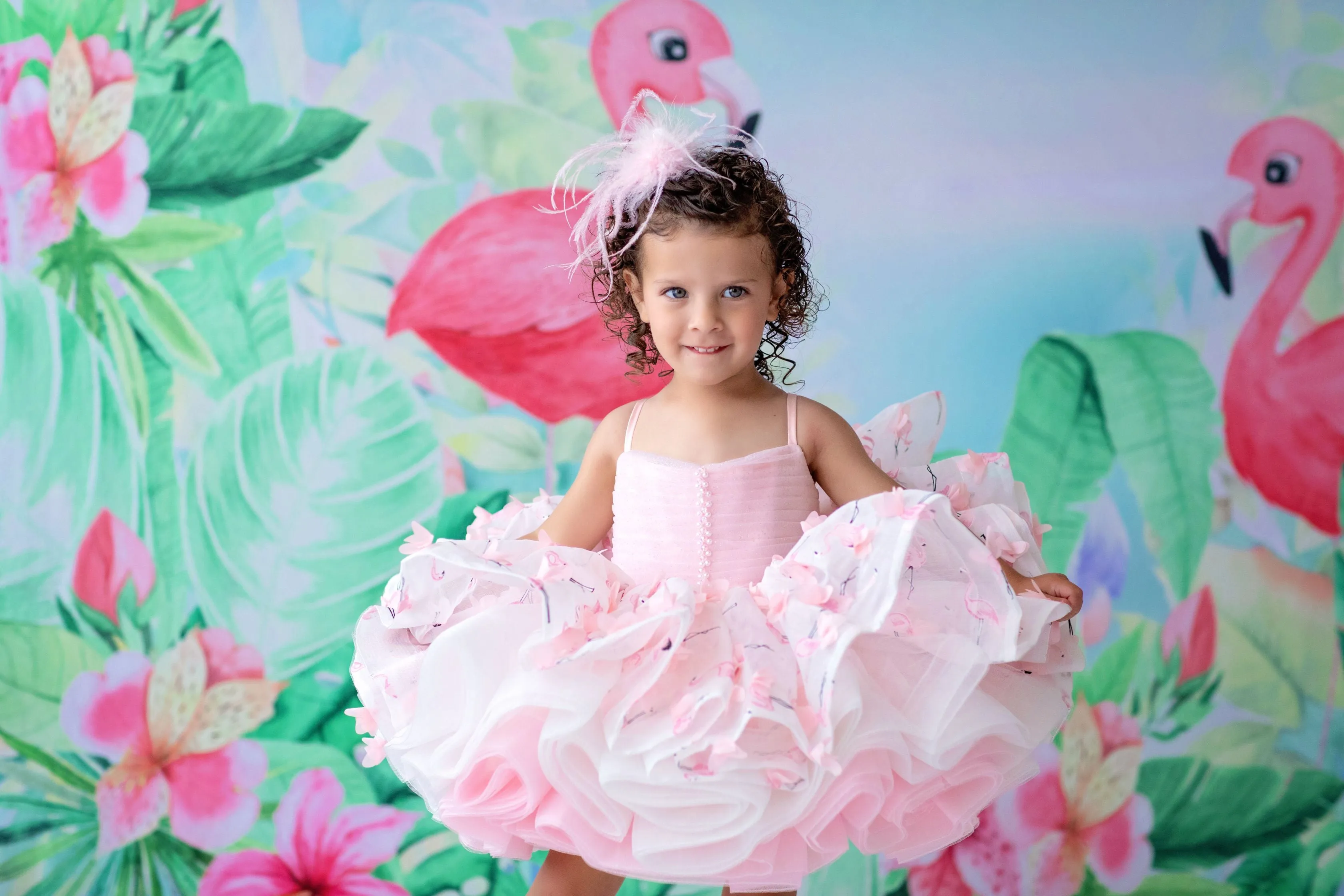 Euc Petal "Mingo Kisses"- Short Length Dress (2 Year - Petite 4 Year)