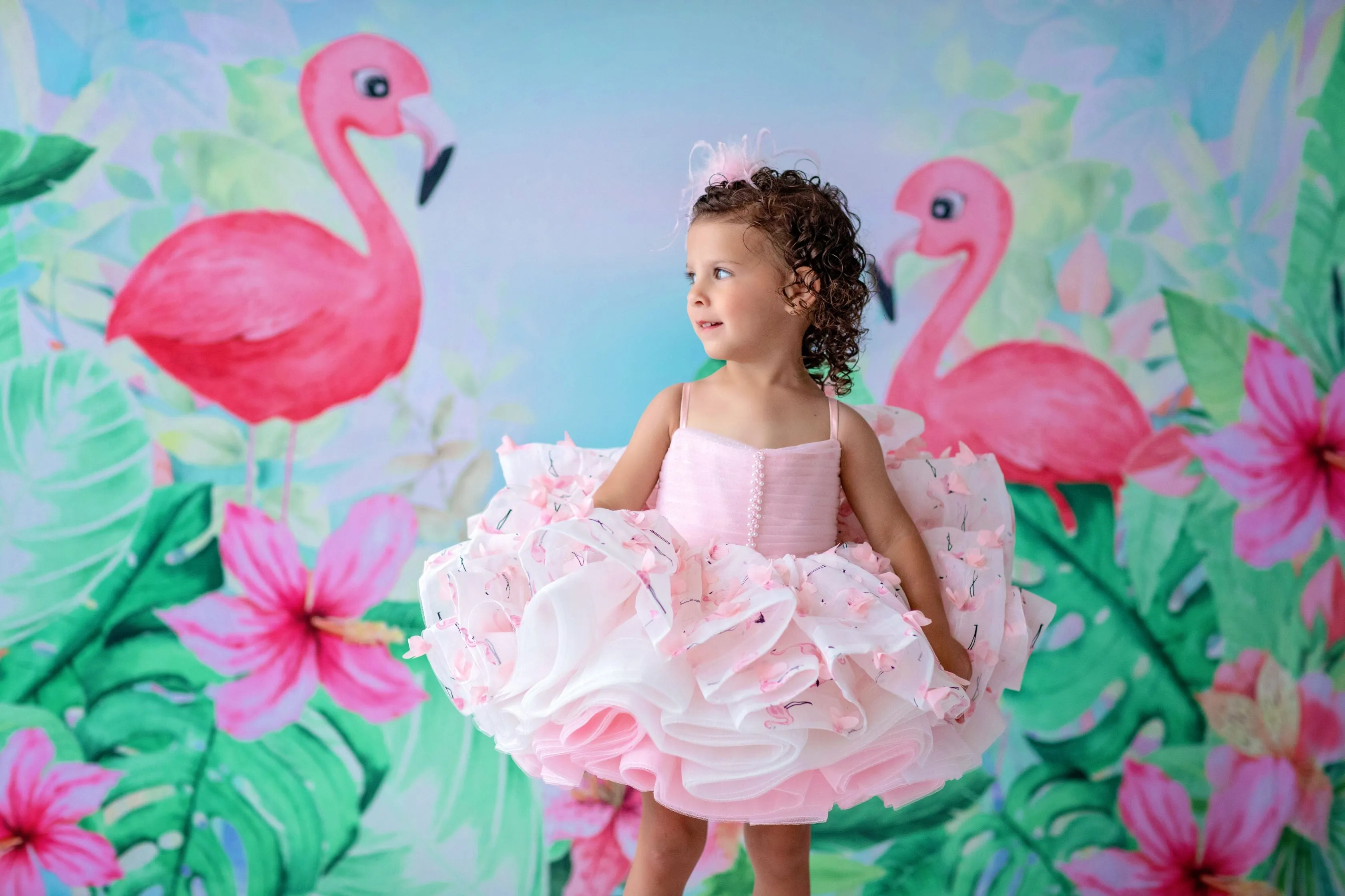 Euc Petal "Mingo Kisses"- Short Length Dress (2 Year - Petite 4 Year)