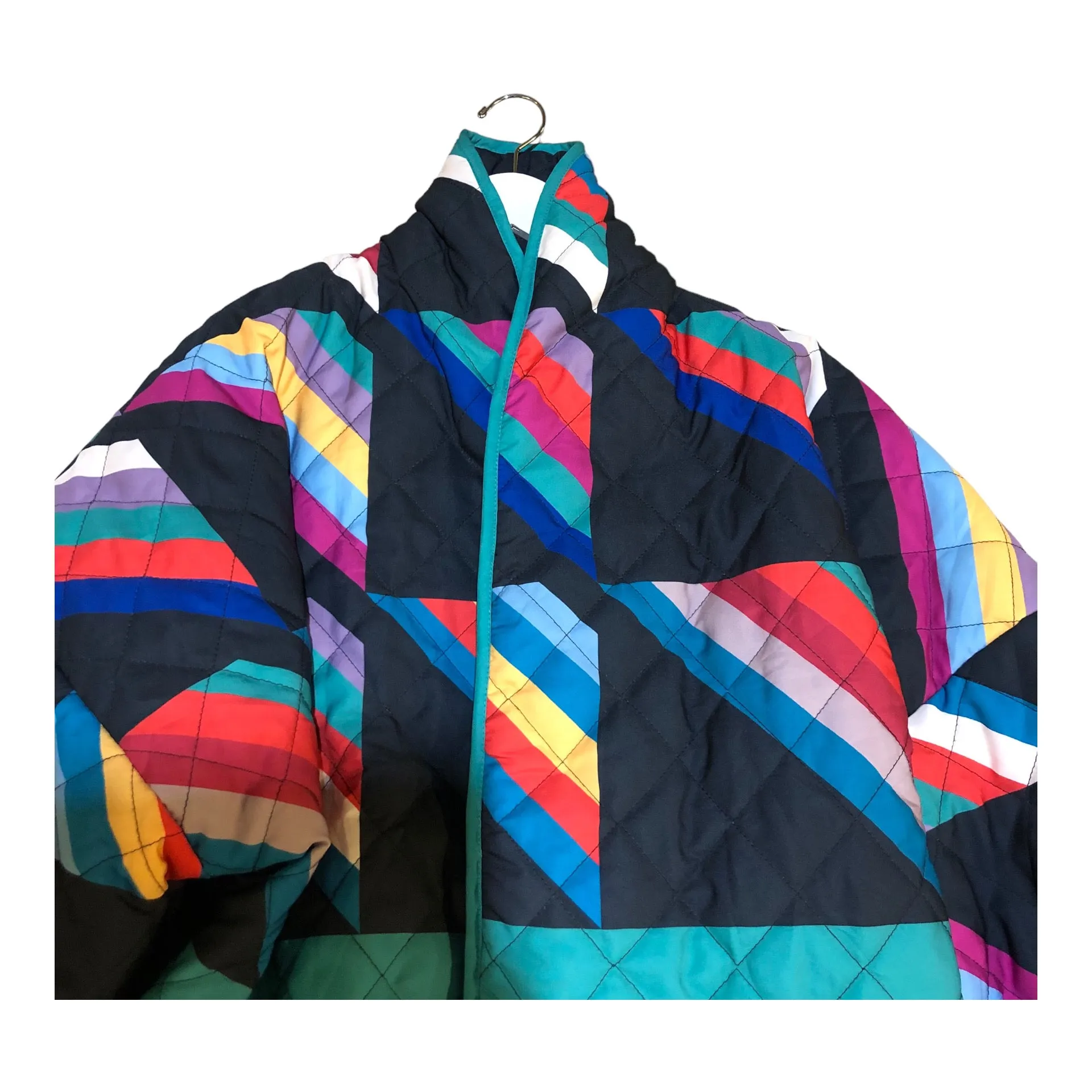 Hapi Style Colorful Quilted Jacket