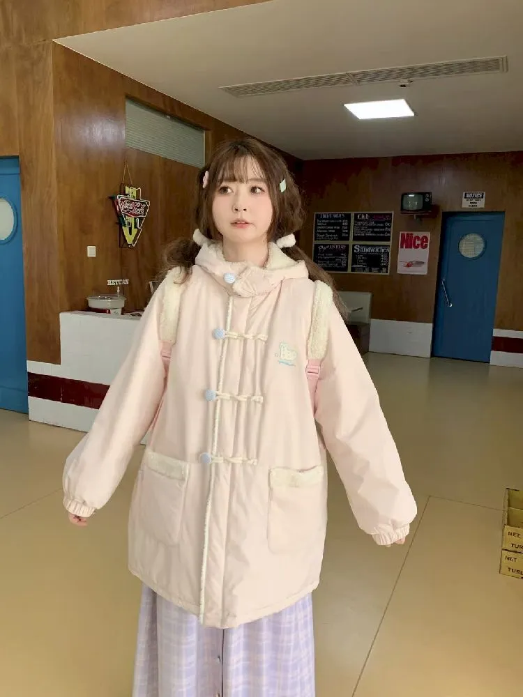 Hooded teenage girls versatile cotton jacket 【s0000005258】