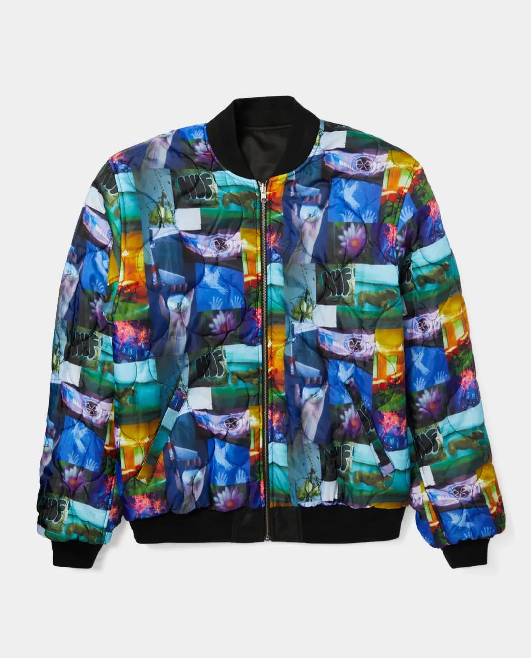 Huf x Kodak - Collage Reversible Bomber Jacket - Black