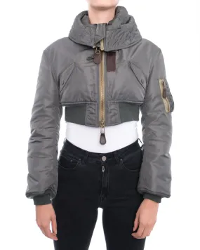Junya Watanabe Fall 2010 Army Green Crop Bomber Jacket - XS