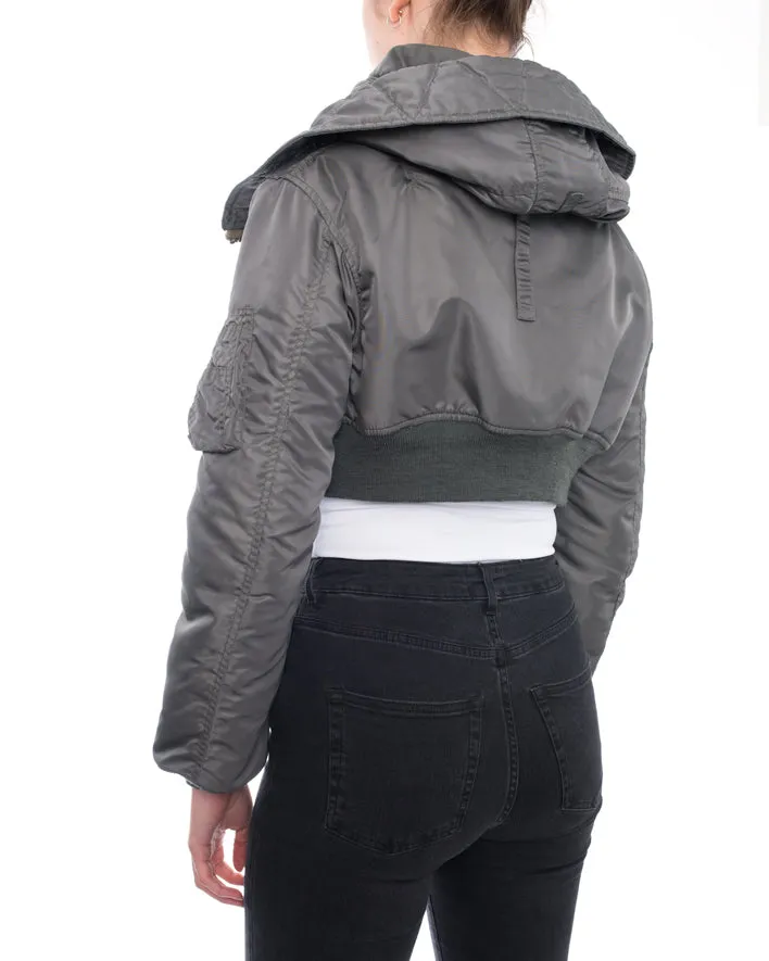 Junya Watanabe Fall 2010 Army Green Crop Bomber Jacket - XS