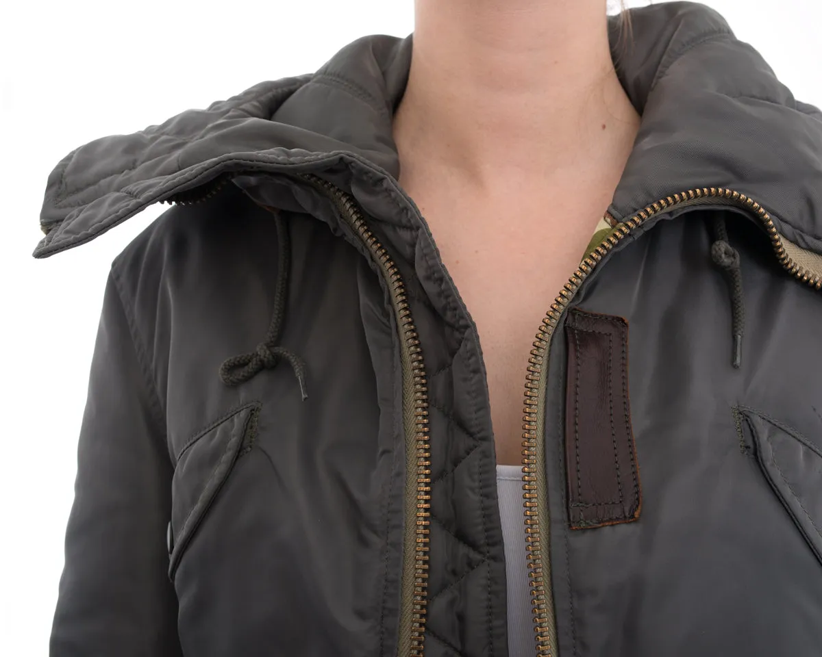 Junya Watanabe Fall 2010 Army Green Crop Bomber Jacket - XS