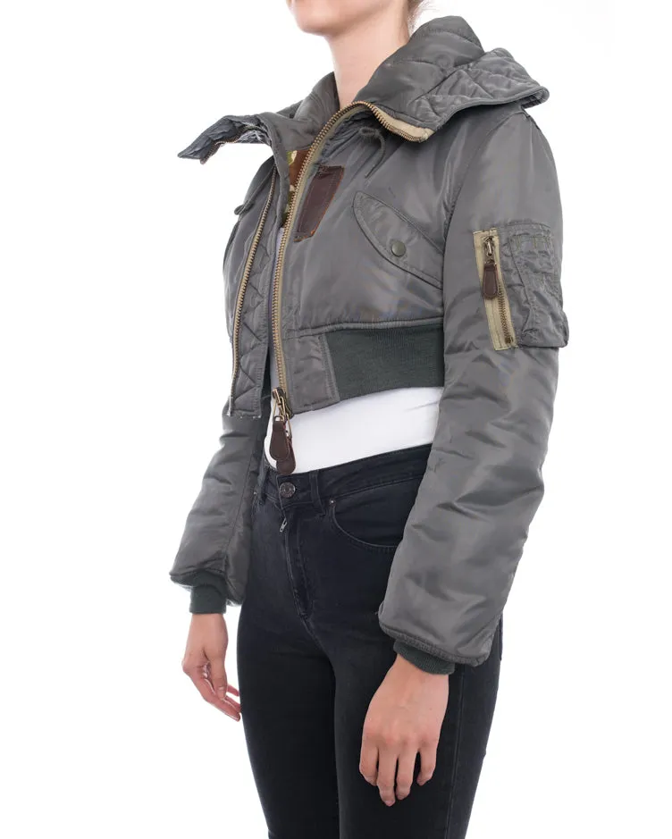 Junya Watanabe Fall 2010 Army Green Crop Bomber Jacket - XS