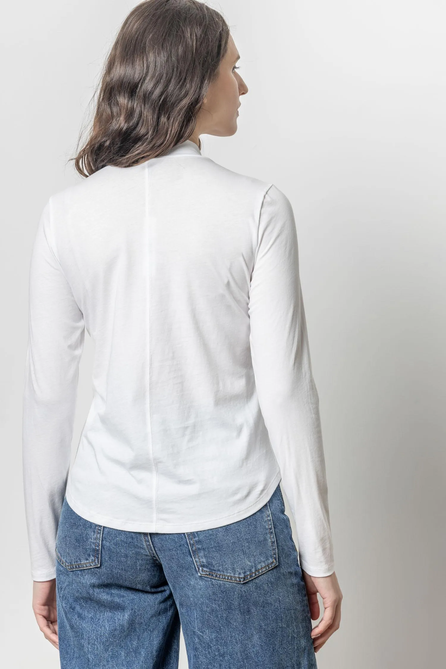 Long Sleeve Mock Neck Tee