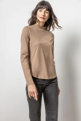Long Sleeve Mock Neck Tee