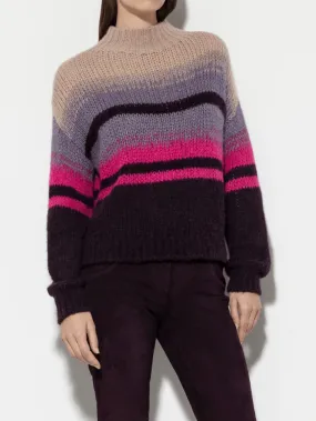 Luisa Cerano Women's Turtleneck Jumper With Stripes 108578 5905 Col 8804
