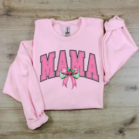 Mama Pink Christmas Varsity Sweatshirt