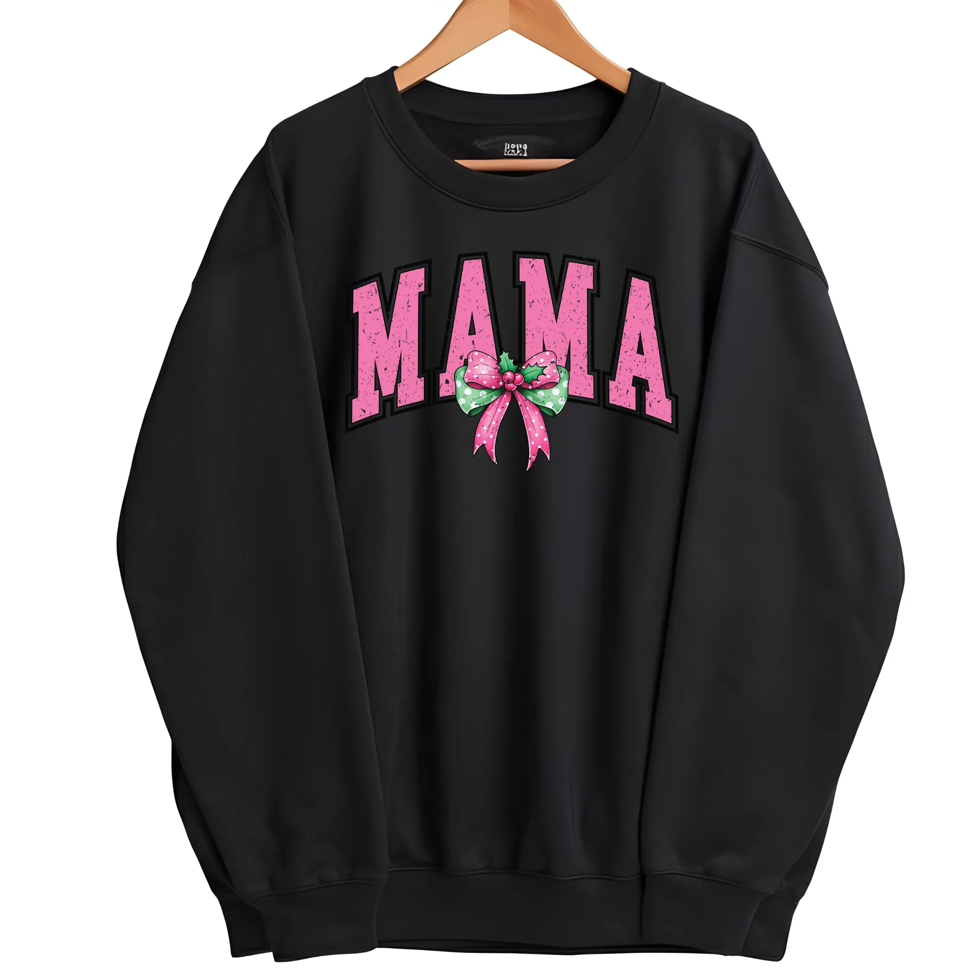 Mama Pink Christmas Varsity Sweatshirt