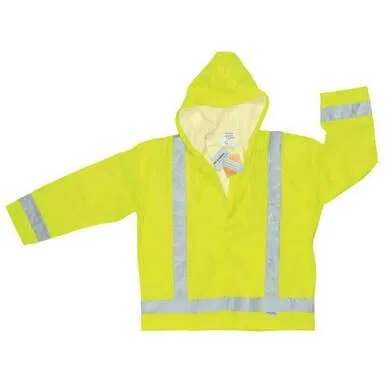 MCR Luminator .16mm PU Class 3 reflective jacket w/hood