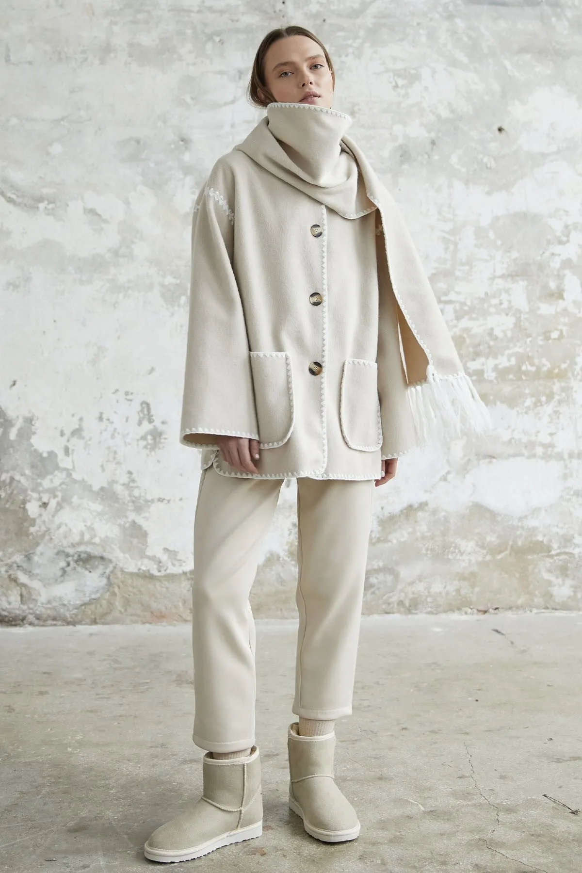 MDS Women Alira Quilted Stamp Jacket - Beige - Kempen