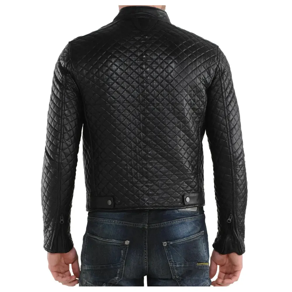 Men's Motorcycle Stylish Bomber Jacket - Trendy & Durable